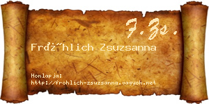 Fröhlich Zsuzsanna névjegykártya